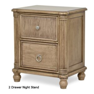 Pencil Edge Rattan Bedroom 2-drawer nightstand