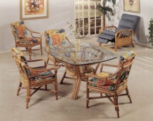 25430 Rectangular Rattan Dining Table
