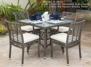 Greystone 4 pc outdoor wicker dining set