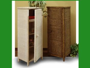 4060 Tall Wicker Cabinet ww-bw