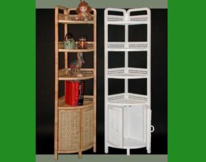 4120 Wicker Corner Stand w - h