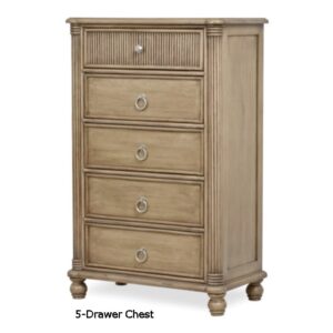 Pencil Edge Rattan Bedroom 5-drawer chest