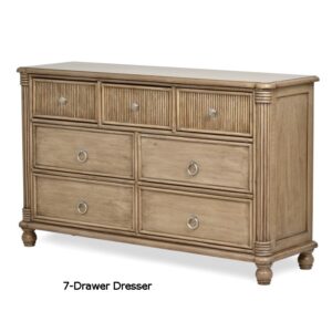 Pencil Edge Rattan Bedroom 7-drawer dresser