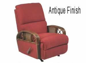 rattan recliner - antique finish