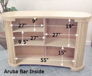 Aruba Rattan Bar Inside View