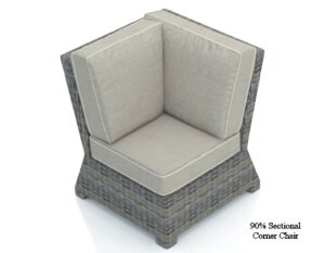 Bridgehampton Outdoor Wicker 90% Sectional Corner Chair