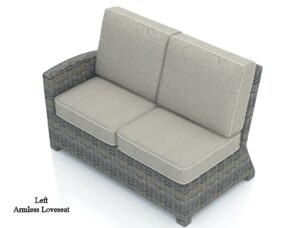 Bridgehampton Outdoor Wicker Left Armless Loveseat