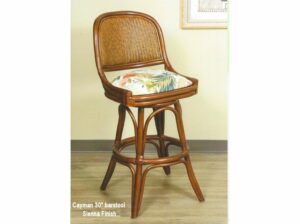 30" rattan barstool sienna finish