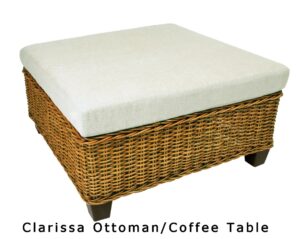 Clarissa Wicker Ottoman-CT