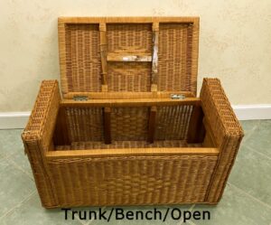 Parlor Rattan Trunk Open