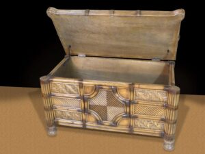 Coral Cove Rattan Trunk Open