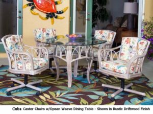 Cuba Rattan Caster Dining