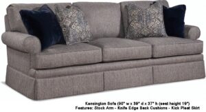 Kensington Sofa Kick Pleat Skirt