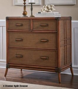 Palm Cove Rattan Wicker 4 Dr. split