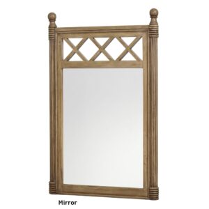 Pencil Edge Rattan Mirror
