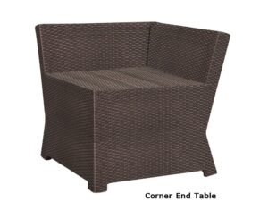 Sag Harbor Resin Outdoor Wicker Corner End Table