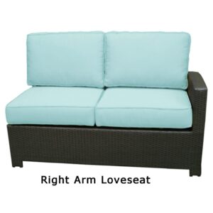 Sag Harbor Resin Wicker Outdoor Right Arm Loveseat
