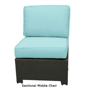 Sag Harbor Resin Outdoor Wicker Middle Chair