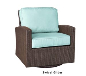 Sag Harbor Resin Wicker Outdoor Swivel Glider