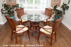 Serengeti Rattan Dining Set of Five Arm Chairs