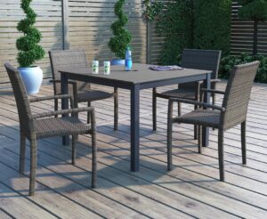 Universal Outdoor Wicker Dining Set of 5