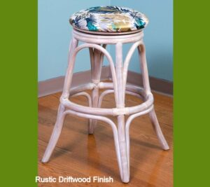 Universal Rattan Barstool - Rustic Driftwood Finish