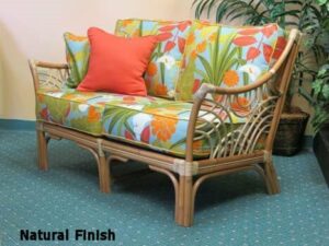 Wave Crest Rattan Loveseat