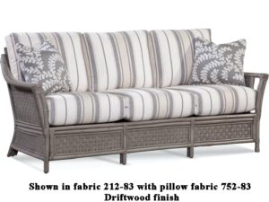 Boca Rattan Sofa Driftwood Finish