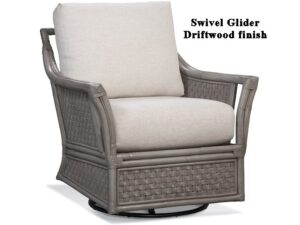 Boca Rattan Swivel Glider Driftwood Finish