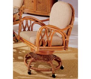 Rattan Caster Dining Set