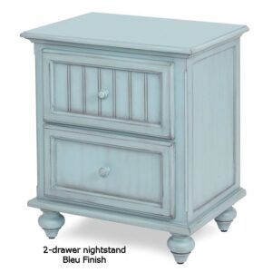 Monaco 2 Drawer Nightstand Bleu Finish