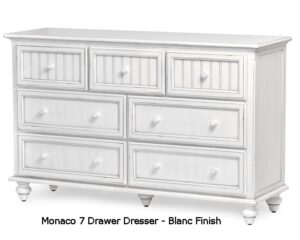 Monaco 7 drawer dresser - Blanc finish
