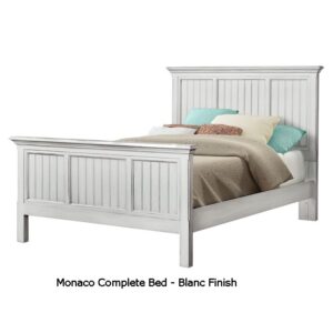 Monaco complete bed - blanc finish