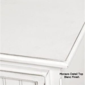 Monaco detail top view - blanc finish