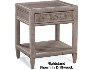 Naples Wicker Nightstand - driftwood finish