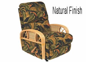 rattan recliner - natural
