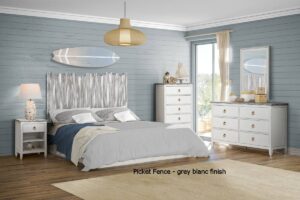 Picket Fence Grey/White Finish