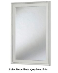 Picket Fence Mirror Grey/White Finish