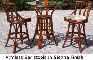 Open Weave Rattan Barstool rattan barstools - cuba-armless