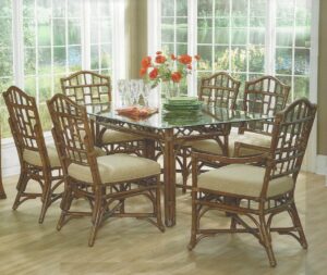 Chippendale Rattan Dining 7 Piece Set