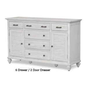 Surfside 6 drawer/2 door dresser