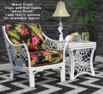 Wave Crest Chair and Ottoman - shown in white finish